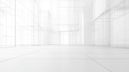 futuristic white architectural structure background