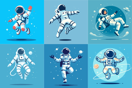 illustration of floating astronaut