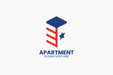 American Apartment Logo. Vector Illustration