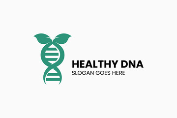 Healthy DNA Logo. Vector Illustration