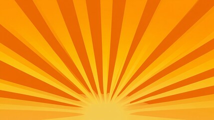 Vibrant Orange Sunburst Background Radiating Energy