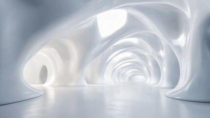 Fototapeta premium futuristic white architectural structure background