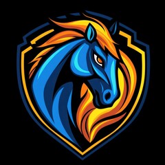 Abstract Horse Mascot, Graphic Design, Illustration, Possible Use Gaming