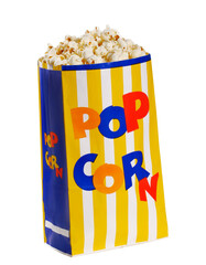 Popcorn bag isolated on transparent layered background