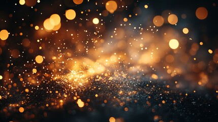Fototapeta premium Abstract Festive Golden Bokeh Background