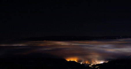 Nocturnal inversion over town