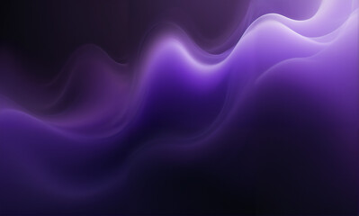   A serene scene unfolds with a deep violet mist swirling gracefully against a black background. The intricate details are revealed through the soft gradient lighting and highly defined volu