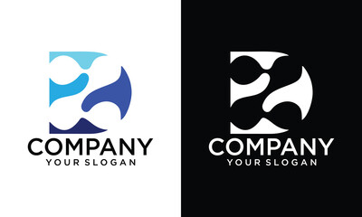 Creative letter DZ logo design