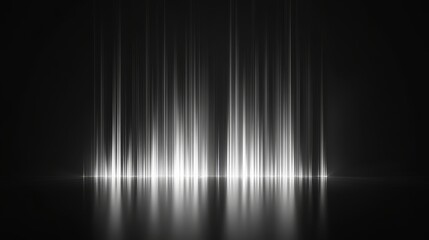 Abstract Light Rays Creating a Striking Visual Effect on Black Background
