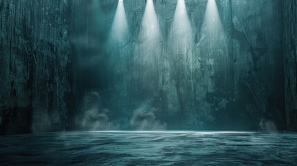 dark, atmospheric space with dramatic lighting and mist, perfect for creative projects