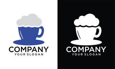 Creative cup with cloud logo