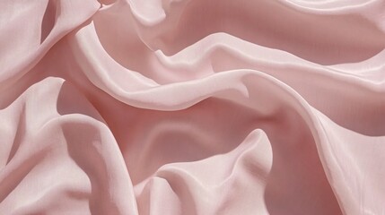 Obraz premium Elegant Draped Pink Silk Fabric Texture Background