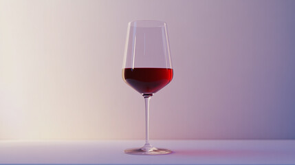 Elegant red wine in a glass, isolated on a white background with soft focus, showcasing rich color and clarity, perfect for advertising and stock imagery.