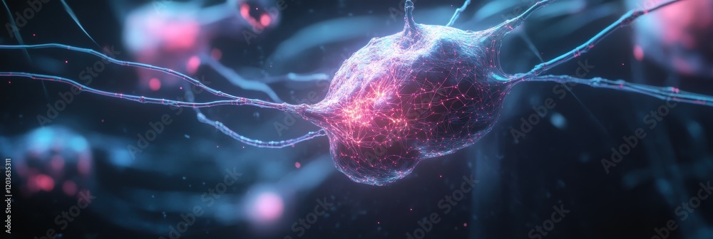 Poster exploring the intricate connections of artificial intelligence in neural networks