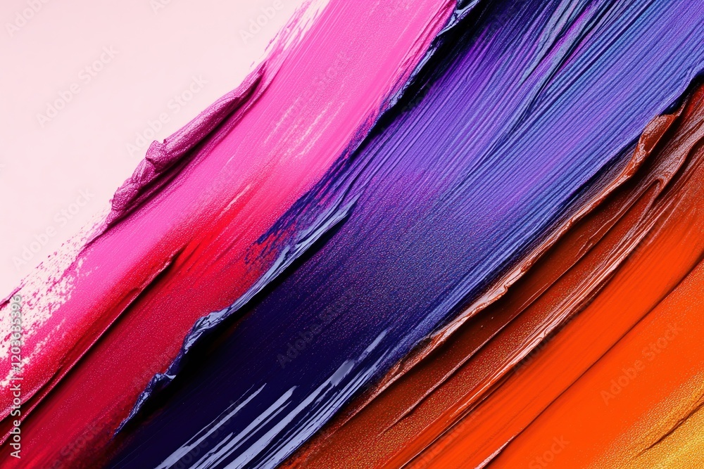 Poster colorful abstract strokes create dynamic visual harmony on a textured background