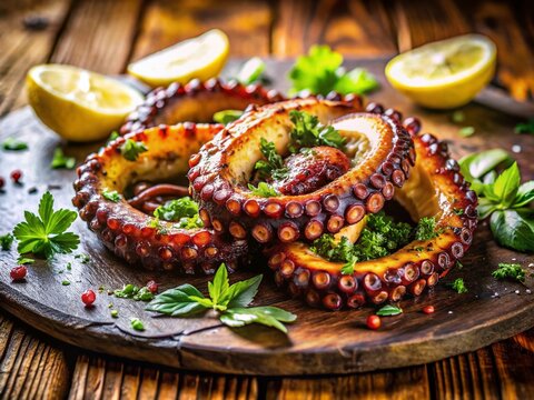 Delicious Grilled Octopus (Polipo) with Lemon and Herbs