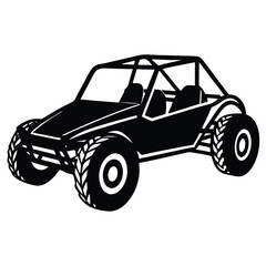 Custom Dune Buggy Vector Illustration  for Extreme Off-Road Adventures