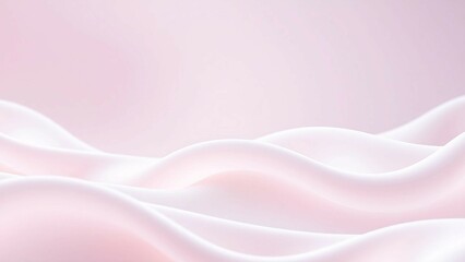 Obraz premium An abstract background featuring smooth flowing curves similar to soft fabric or liquid waves in soft pink colors