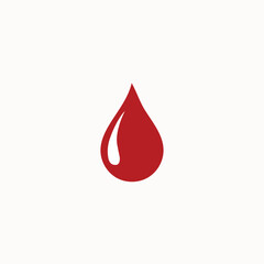 Obraz premium Blood drop icon vector illustration on white background. 