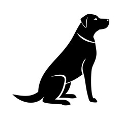 Simple and elegant dog icon with smooth lines, perfect for representing pet care, veterinary services, or animal-related businesses.