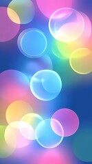 Colorful bokeh lights background. Blurred circle shapes. Multicolored blurry lights bokeh defocused abstract background for Christmas new year and celebration events, Abstract.