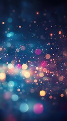 Fototapeta premium Colorful bokeh lights background. Blurred circle shapes. Multicolored blurry lights bokeh defocused abstract background for Christmas new year and celebration events, Abstract.