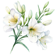 Elegant Flower Clipart Vector Illustration