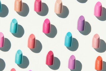 Lipstick pattern with vibrant colors