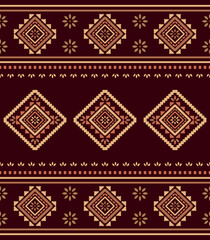 Obraz premium Southwest Aztec geometric Native American Mexican Navajo tribal ethnic boho indian texture ornament seamless pattern fabric colorful design vector for woven textile printing blanket rug carpet fashion