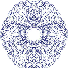 Beautiful flower art and mandala vector design