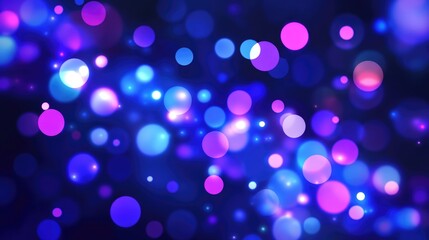 Colorful bokeh lights background. Blurred circle shapes. Multicolored blurry lights bokeh defocused abstract background for Christmas new year and celebration events.
