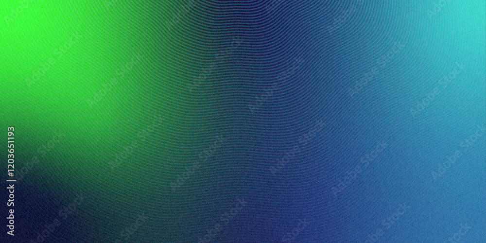 Wall mural gradient background with grainy photographic effect. abstract violet purple and green wavy line patt