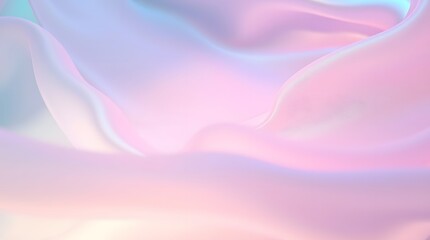 Fototapeta premium Pastel Pink Blue Iridescent Waves Abstract Background Design