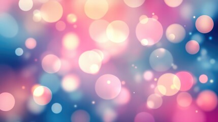 Fototapeta premium Colorful bokeh lights background. Blurred circle shapes. Multicolored blurry lights bokeh defocused abstract background for Christmas new year and celebration events.