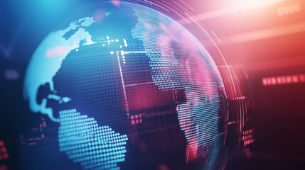 Fototapeta premium TV news global, background 3D graphics