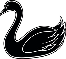 Fototapeta premium vector black swan