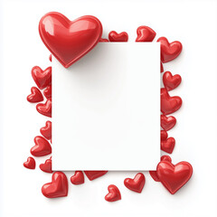 valentines day illustration of hearts card red love romantic couple