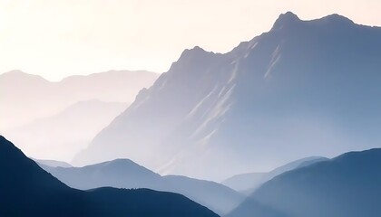 Serene Misty Mountainscape at Dawn