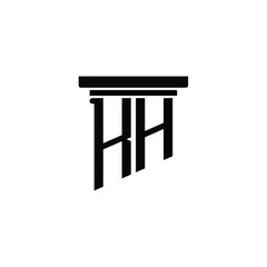 KH monogram logo design letter text name symbol monochrome logotype alphabet character simple logo