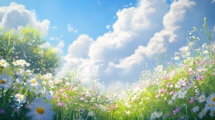 A Sunny Day in a Wildflower Meadow