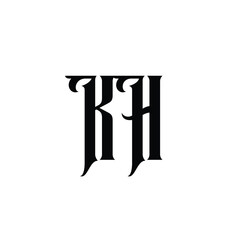 KH monogram logo design letter text name symbol monochrome logotype alphabet character simple logo
