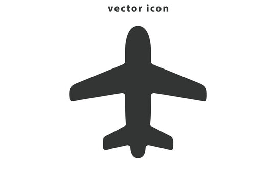 Plane vector illustration art design airplane logo icon.  Biman, airbus Flight transport symbol icon. Plane icon vector, solid illustration, pictogram isolated color editable.
