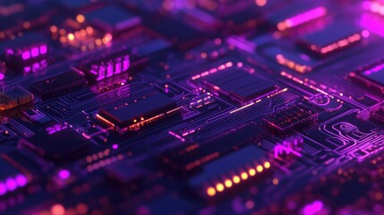 Obraz premium Abstract digital lock glowing in vibrant neon against a high-tech cyber theme.