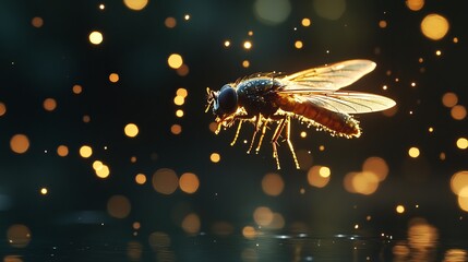 Naklejka premium Abstract Insect with Bokeh Lights