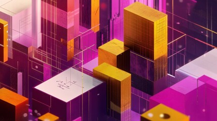 abstract background with cubes