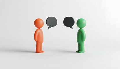 3D Characters Having a Conversation with Speech Bubbles