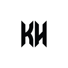KH monogram logo design letter text name symbol monochrome logotype alphabet character simple logo