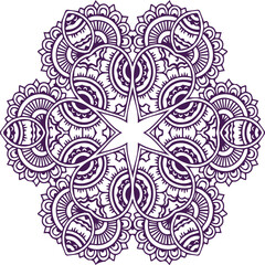 Beautiful flower art and mandala vector design