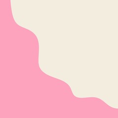 Plain paper background with a wavy line separating two contrasting colors.