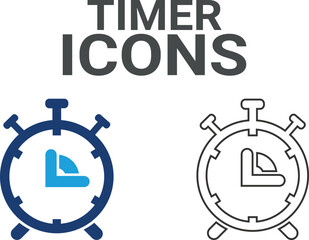 Timer icon. Timer, alarm, schedule, hourglass, clock icons. Solid icon collection.